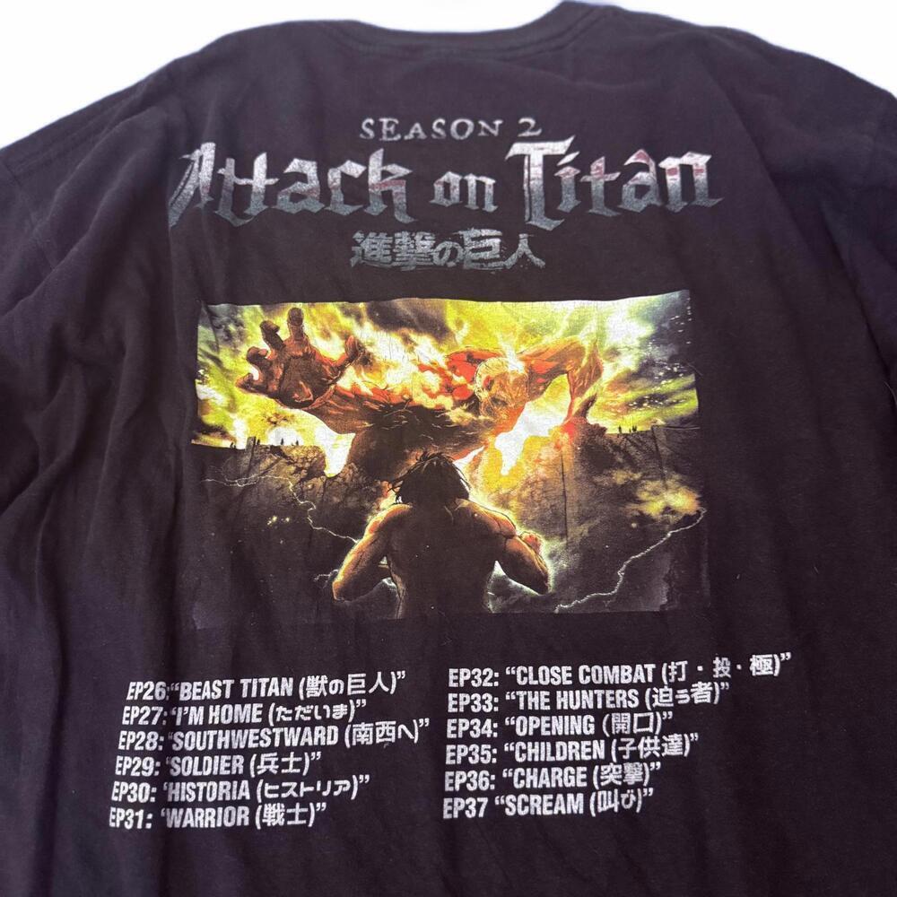 Attack on Titan Season 2 Anime Shirt XL Double Sided Graphic Episode Tee